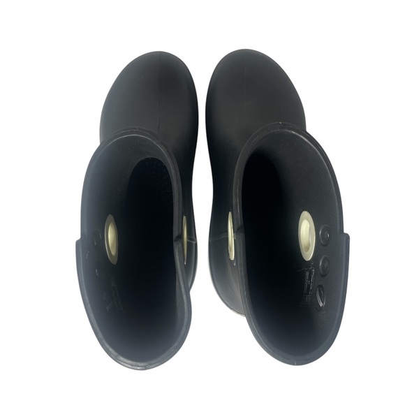 CROCS Black Winter Rain Boots Ankle Height Waterproof - Picture 7 of 9